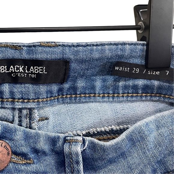 Black Label Jeans With Patchwork Sz 7 - Picture 7 of 8